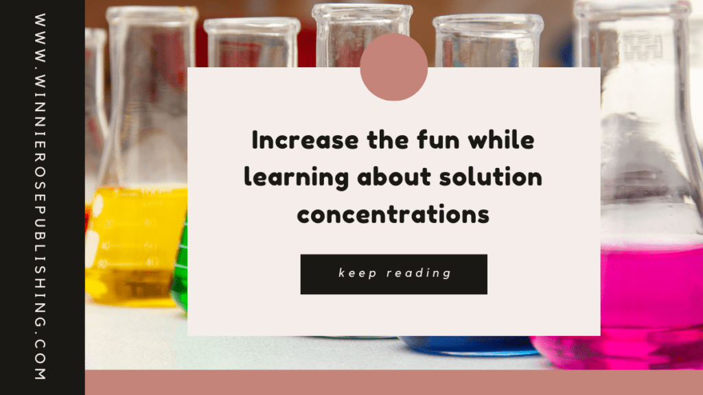 solution concentration units can be taught using real-world examples.