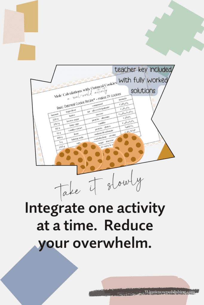 integrate activities into your lesson plans one at a time