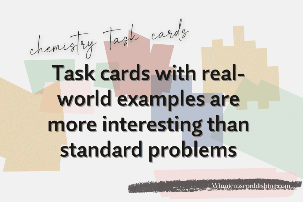 Task cards with real-world examples are more interesting