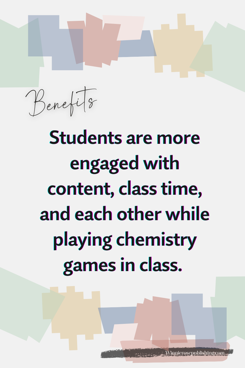 Improve engagement - with content and with each other - with chemistry games.
