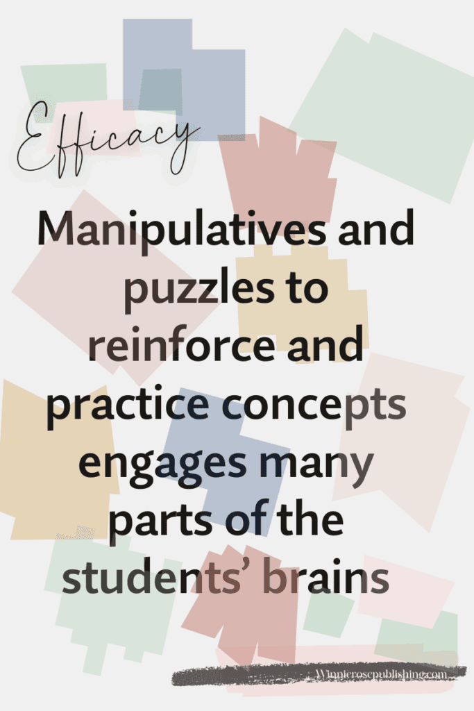How do manipulatives help students learn? They engage more areas of the student brain